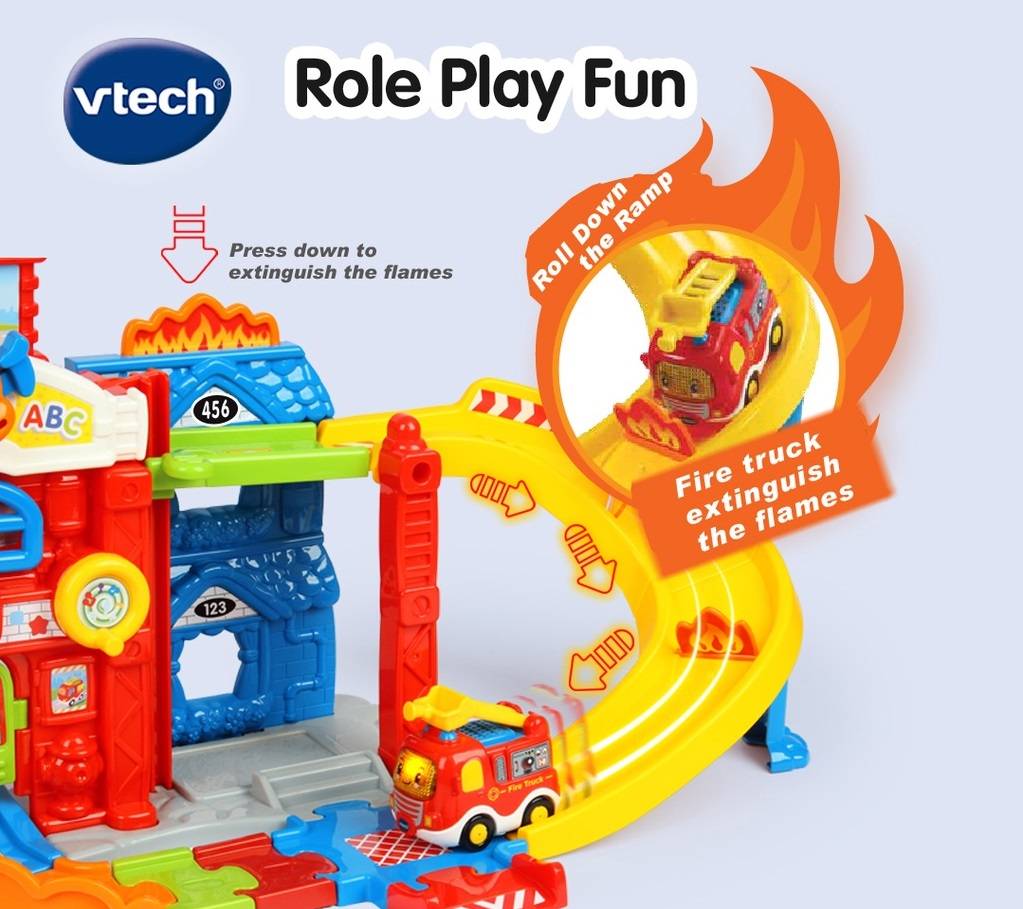 VTech GO! GO! SMART WHEELS Fire Station Vehicle Playset